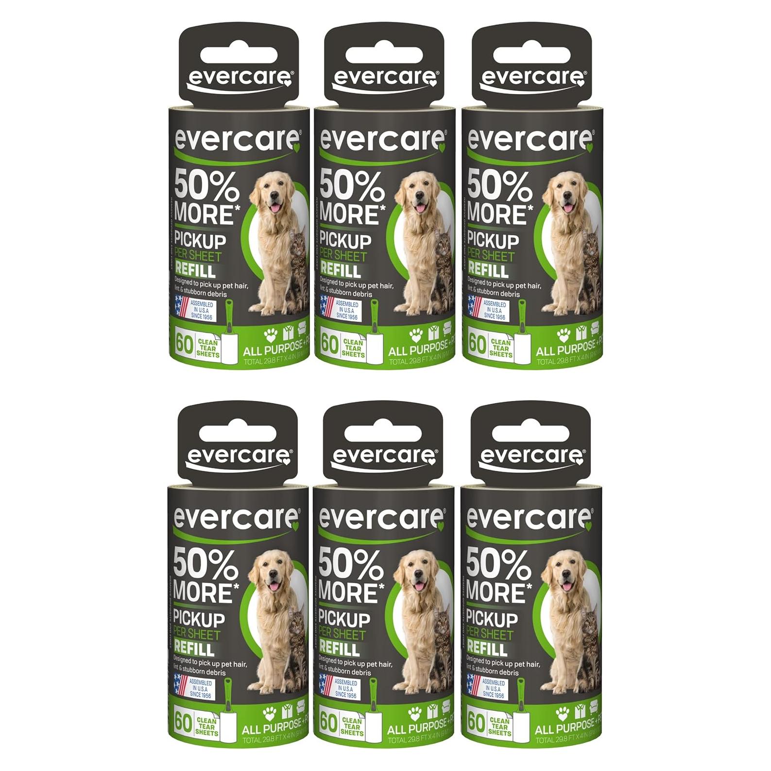 Recarga Rodillo Adhesivo Evercare 60 Hojas Paquete 6