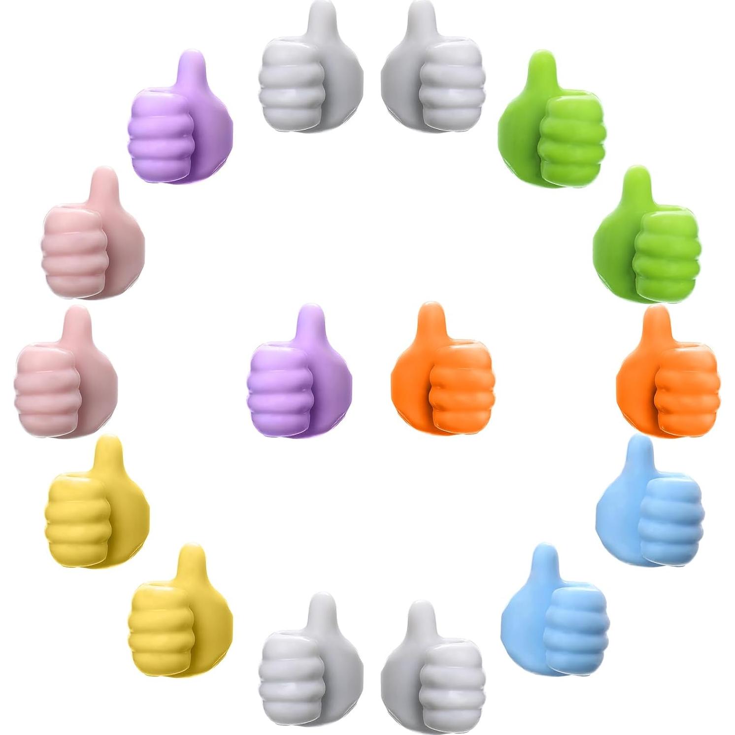 16 Ganchos Adhesivos de Silicona AELITOK para Cables y Llaves