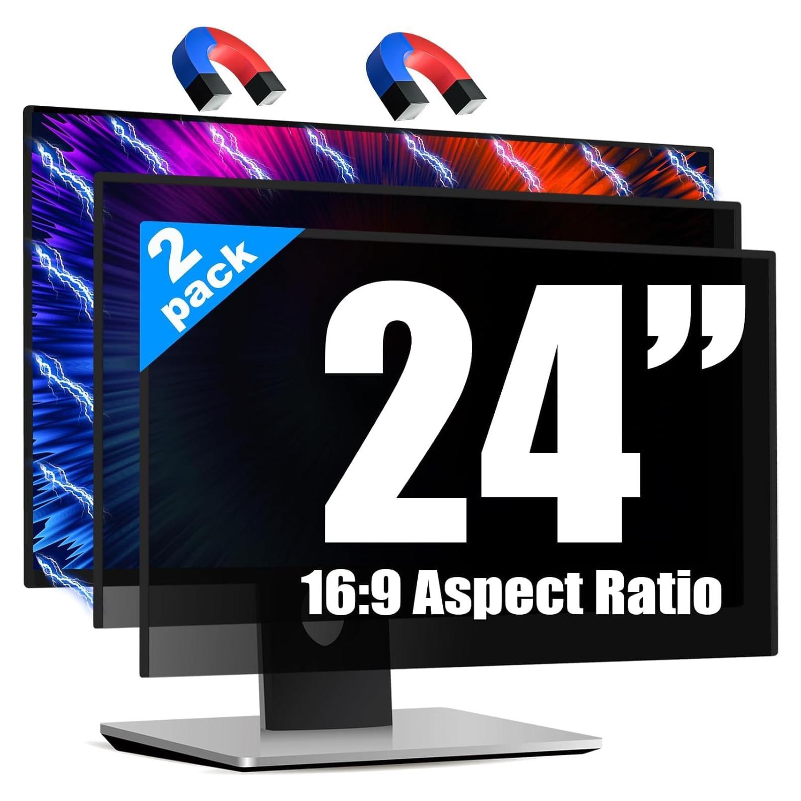 Filtro de Privacidad Magnético JEEETINTX 2 Pack 24" Antirreflejo