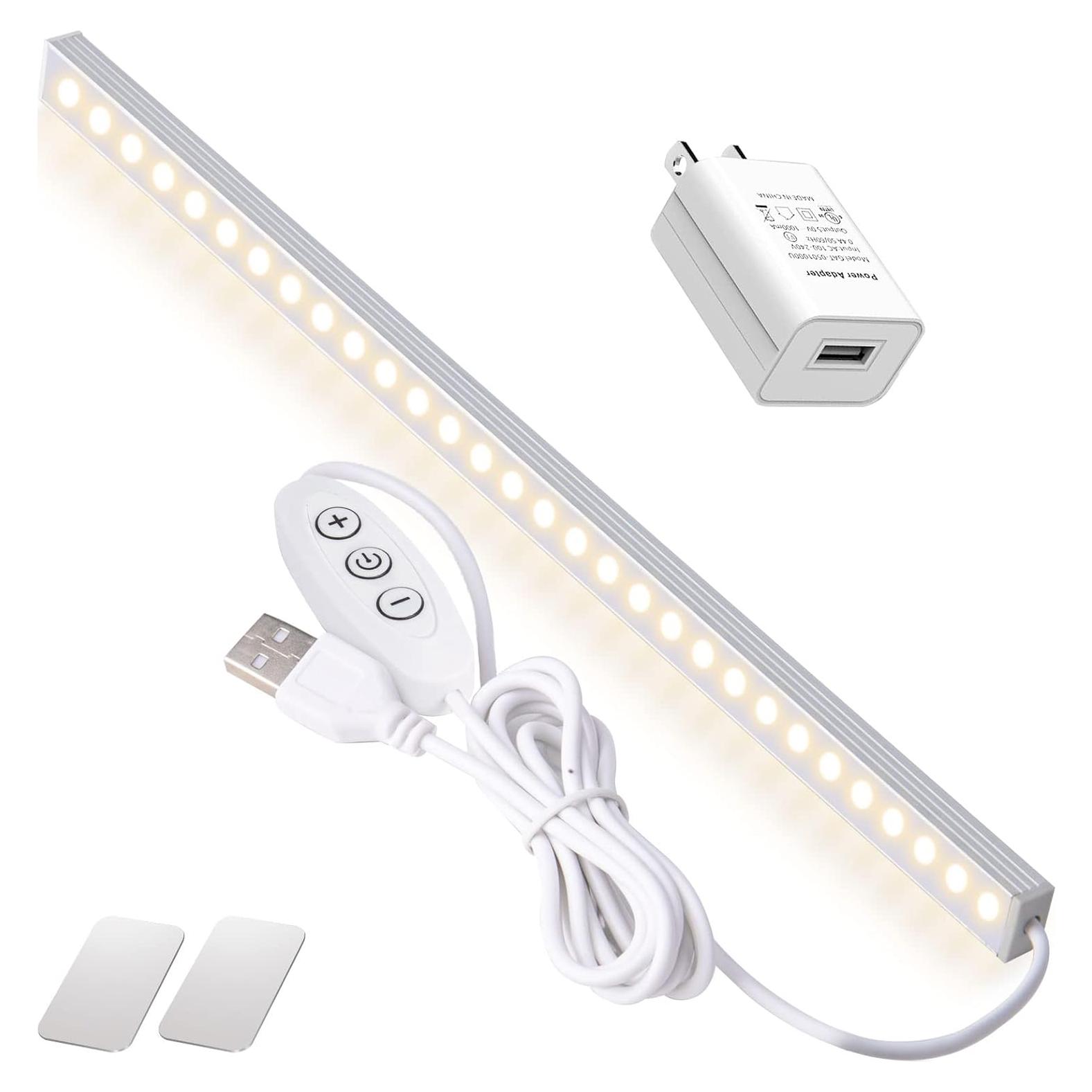 Barra de Luz LED Regulable DWEPTU 30 cm con Adaptador USB
