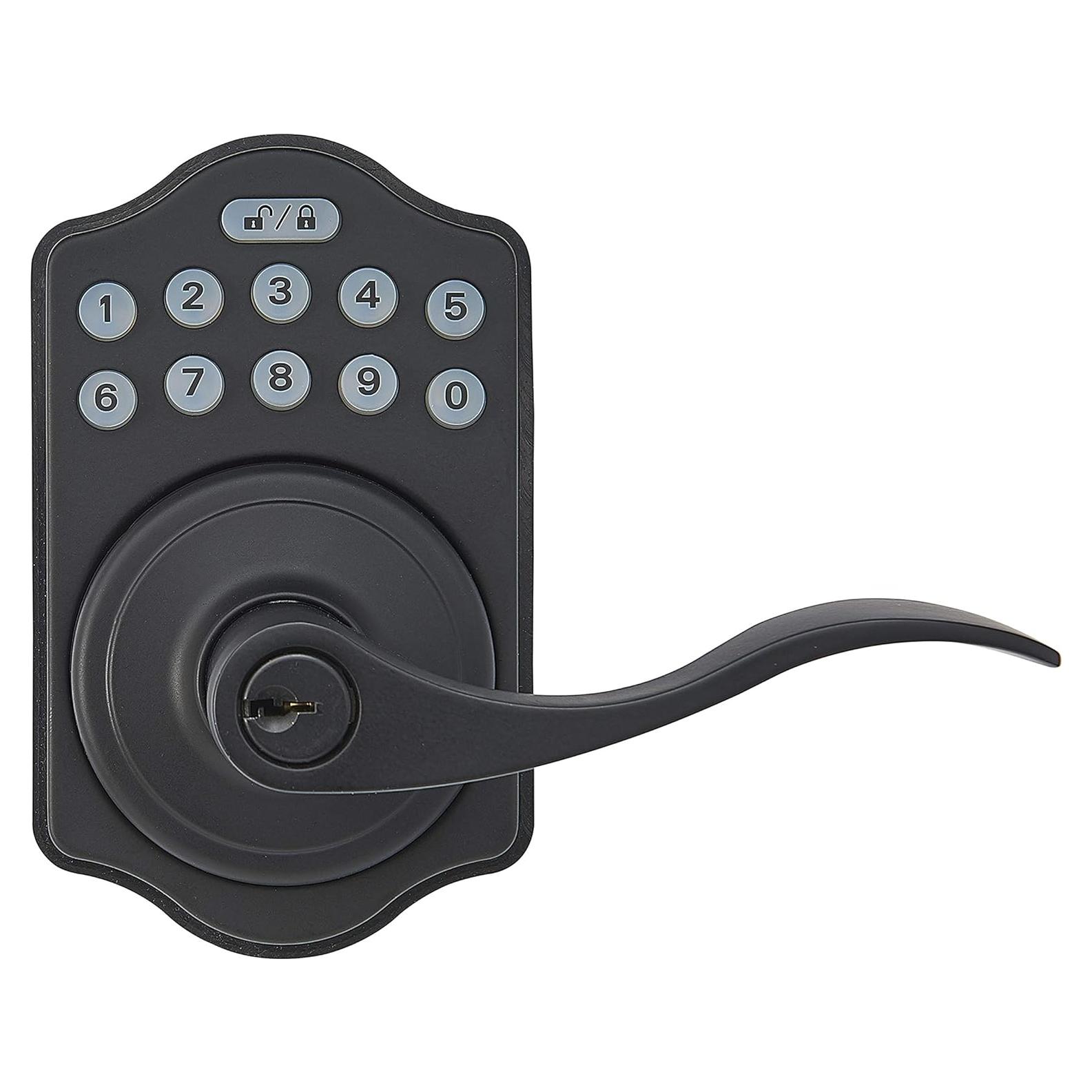 Cerradura Electrónica Sin Llave Amazon Basics PTQ4900 - Negro Mate