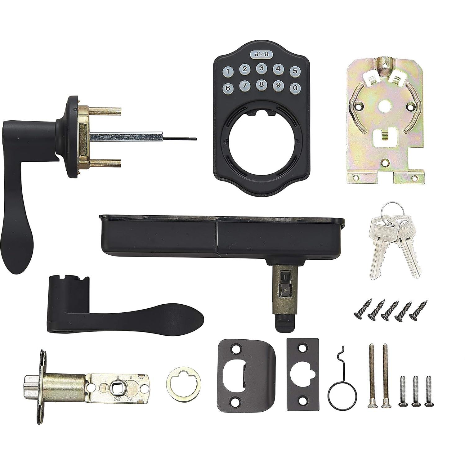 Cerradura Electrónica Sin Llave Amazon Basics PTQ4900 - Negro Mate