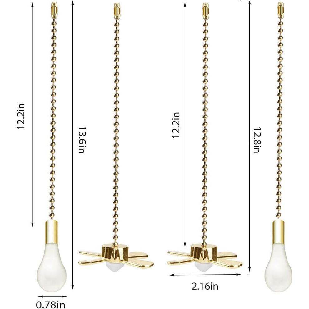 Cadena de Tirar para Ventilador de Techo Aoprofree 34.5 cm Cobre
