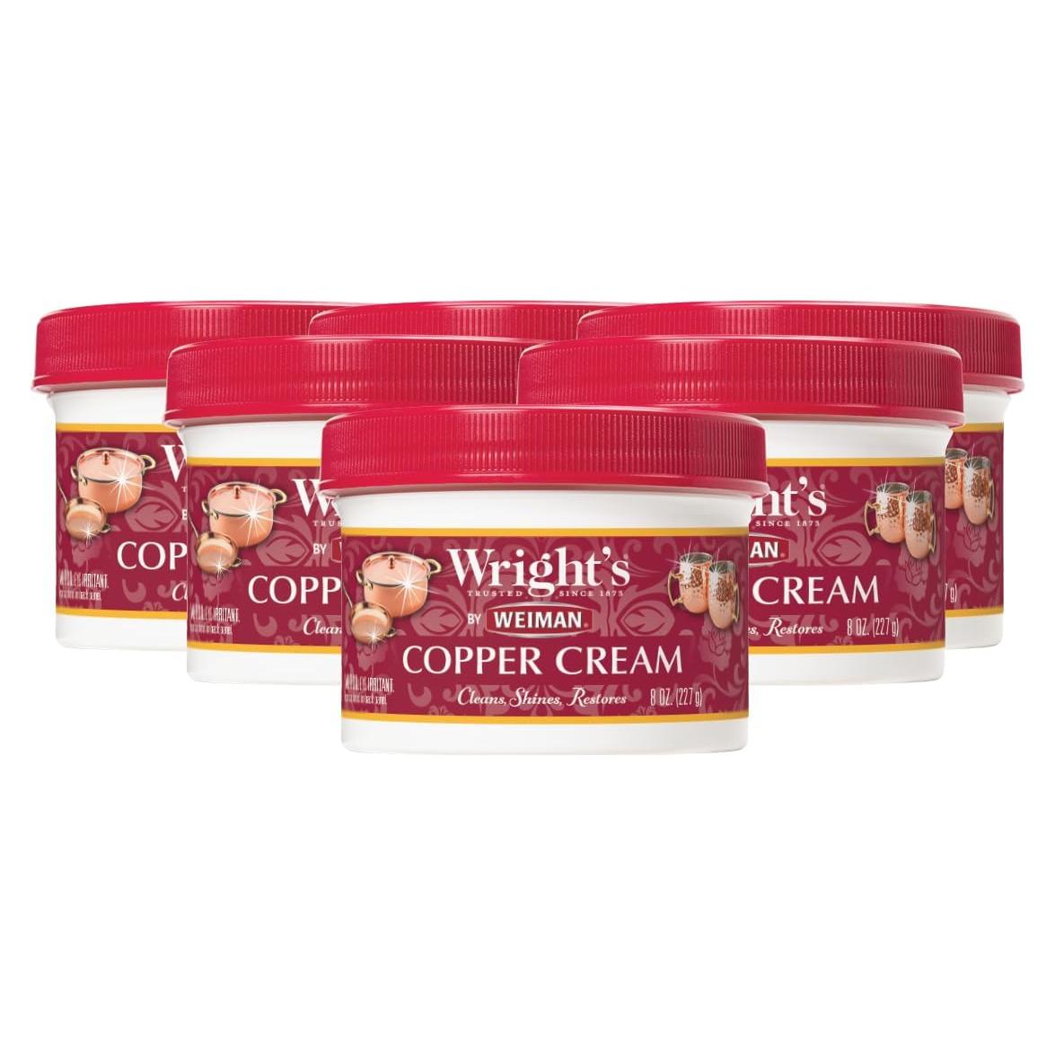 Crema de Cobre Wright 226.8g - Limpia y Brilla Sin Olor (6 Unidades)