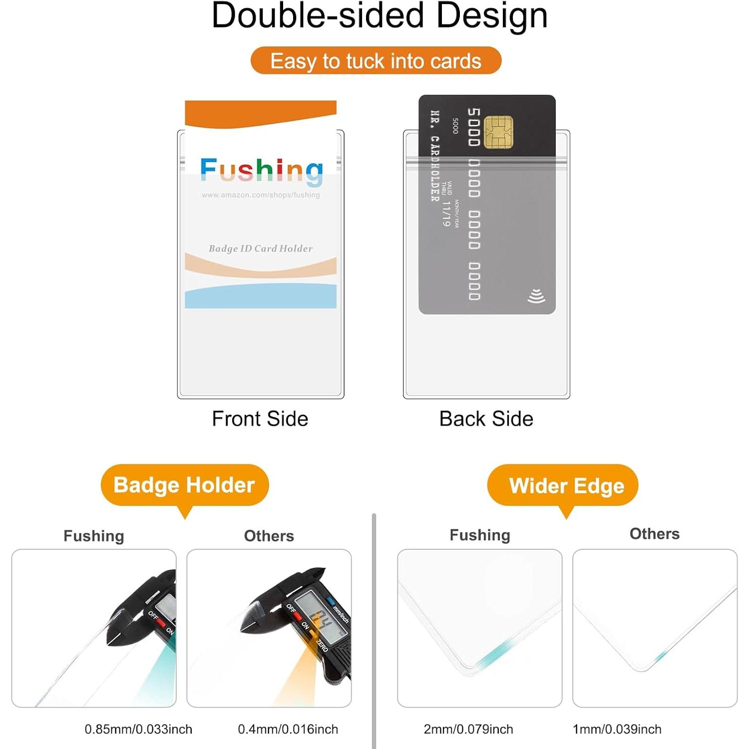 Soporte de Identificación Vertical Fushing 20 Pcs PVC 0.4mm