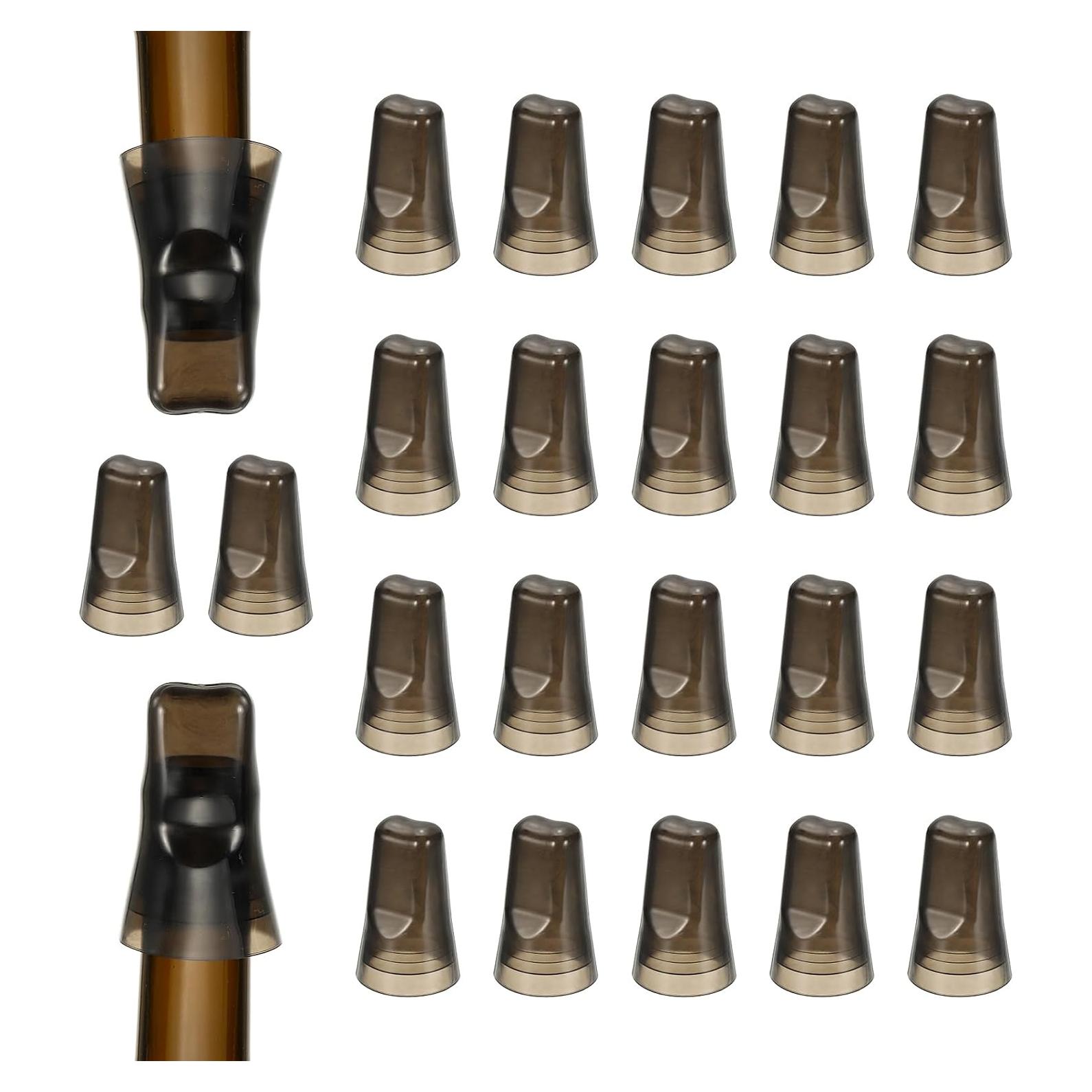 24 Tapas de Vertido Universales uxcell - Cubiertas para Botellas de Licor, Negro