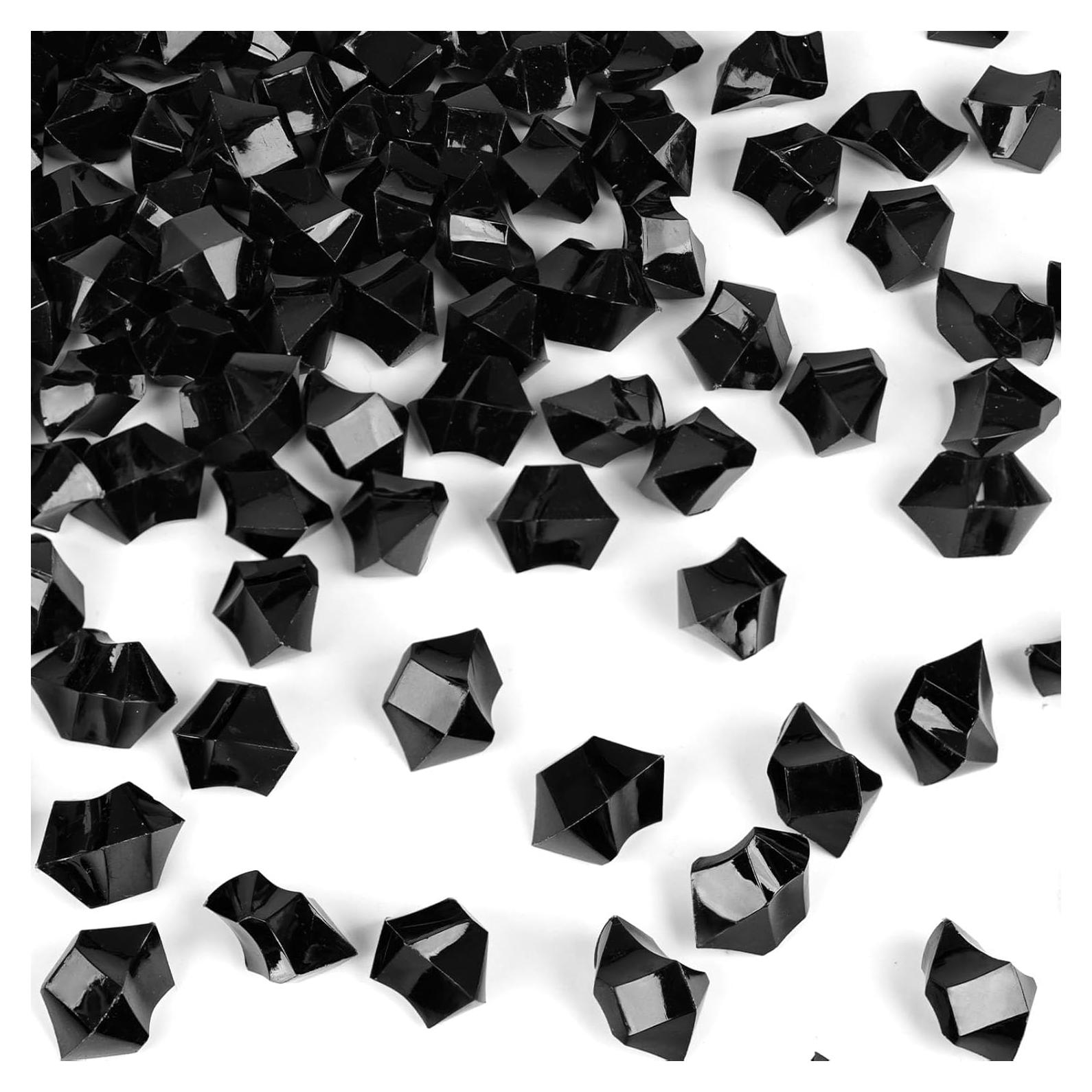 DomeStar 150 Piezas Hielo Falso Negro para Decoración