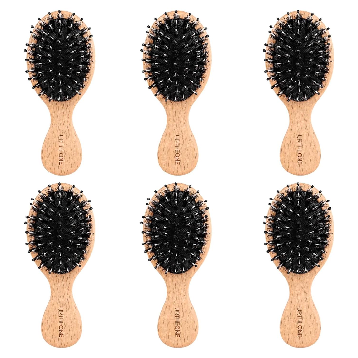 Cepillo de Pelo Mini URTHEONE 6 Pcs Cerda de Jabalí Viaje