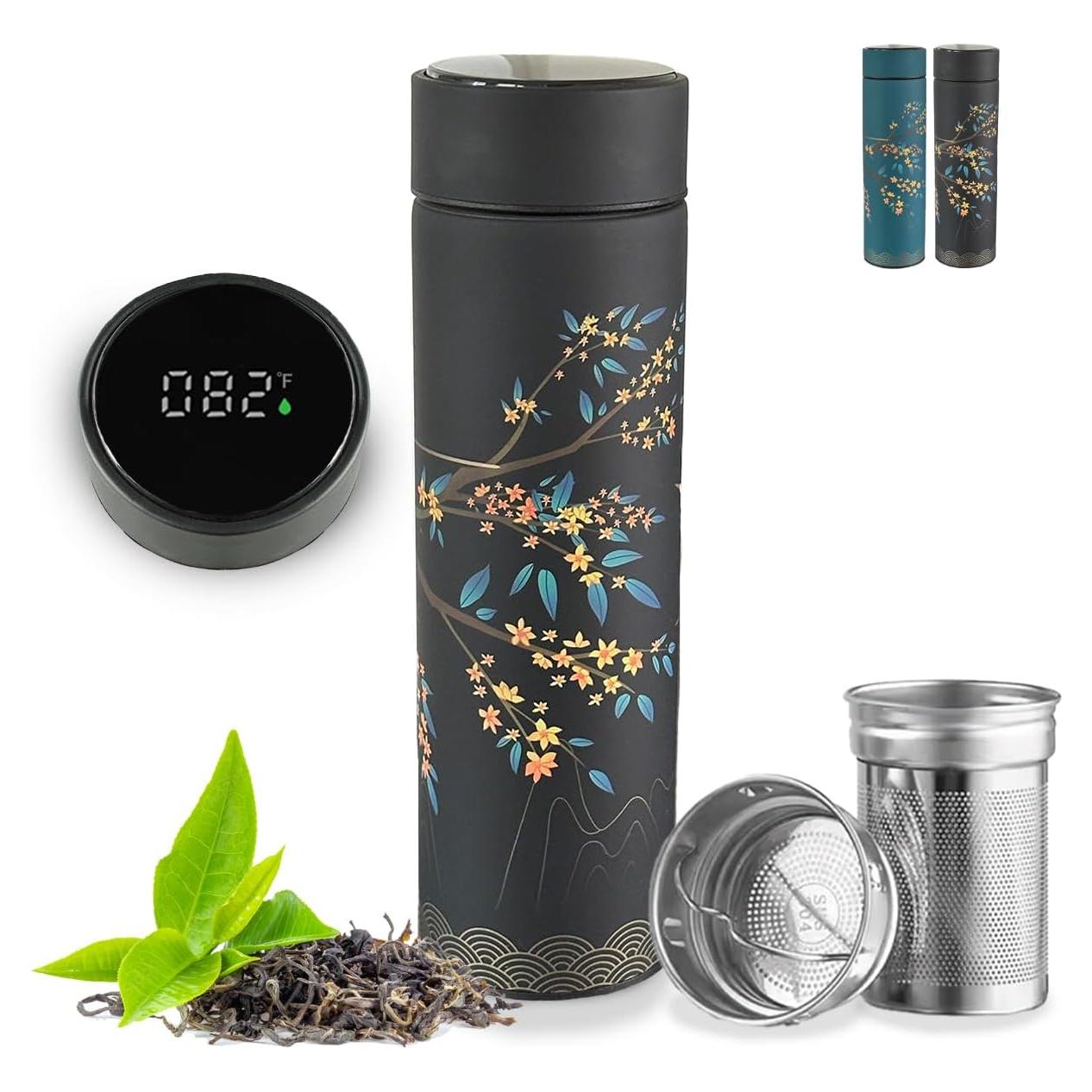 Botella Infusora de Té Farasi 15 oz Acero Inoxidable Pantalla