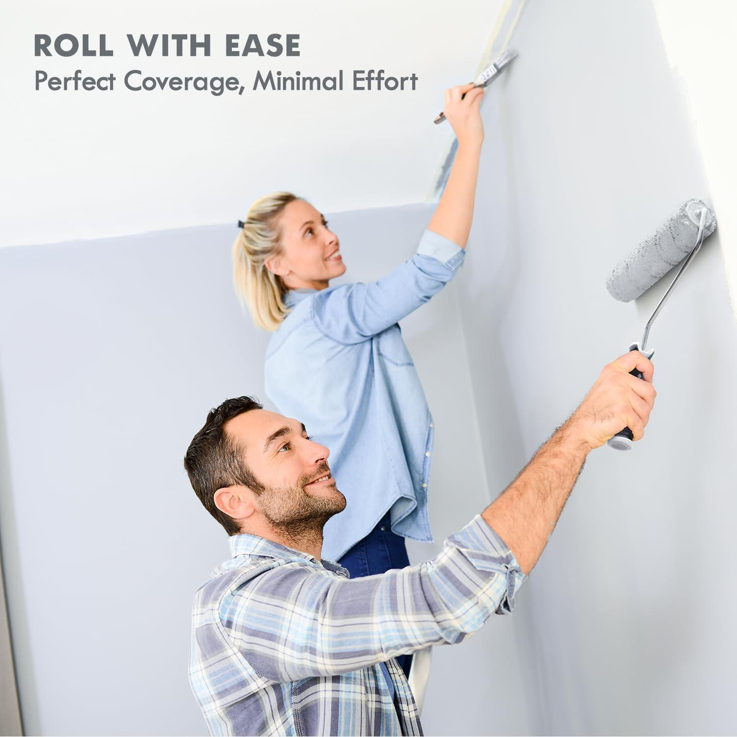 Kit de Rodillo de Pintura Mini Remolika 5 Piezas 4" Microfibra