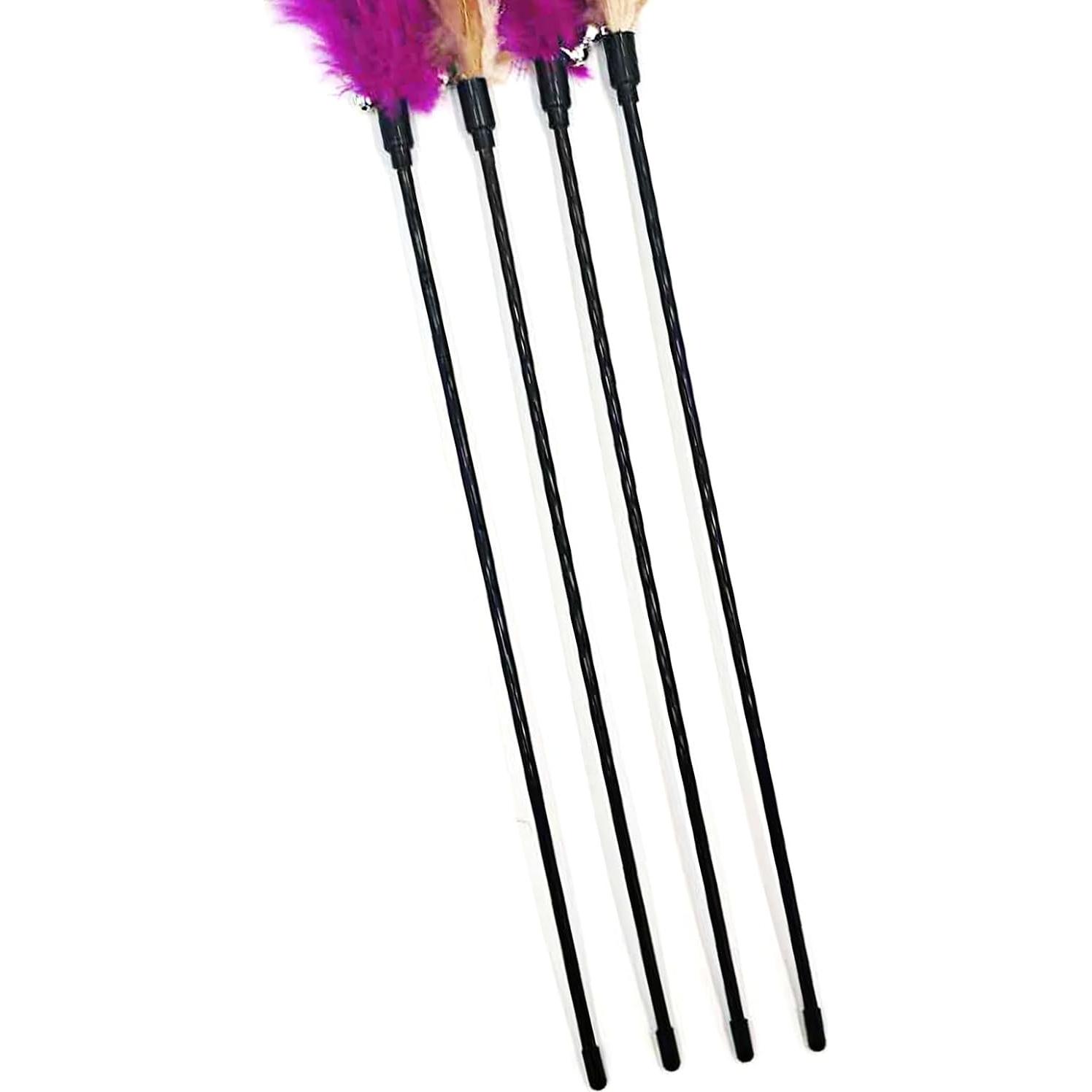 4 Varitas Interactivas para Gatos IUHKBH con Plumas y Campana