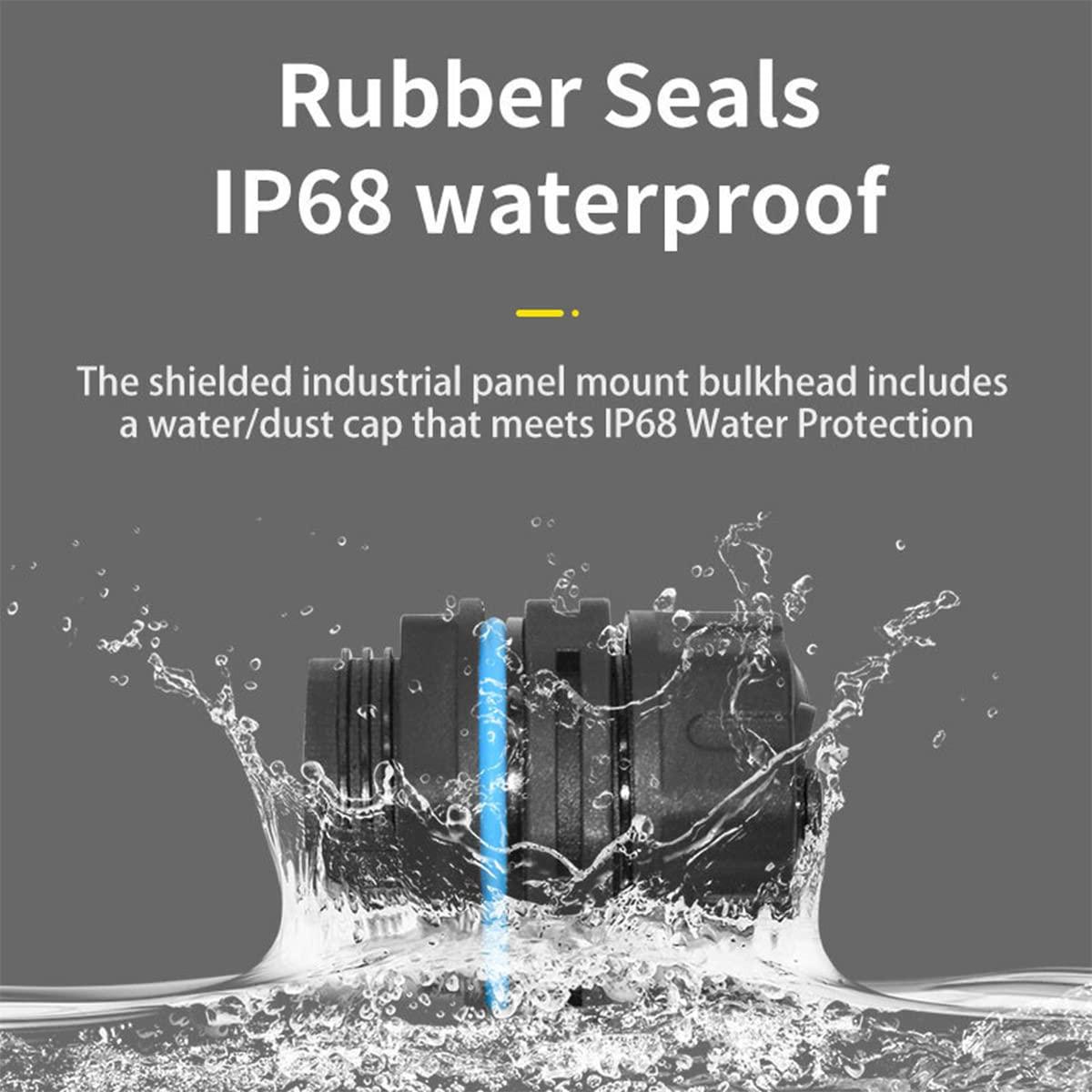 Conector RJ45 Hembra a Hembra Blindado IP68 PENGLIN 5PCS