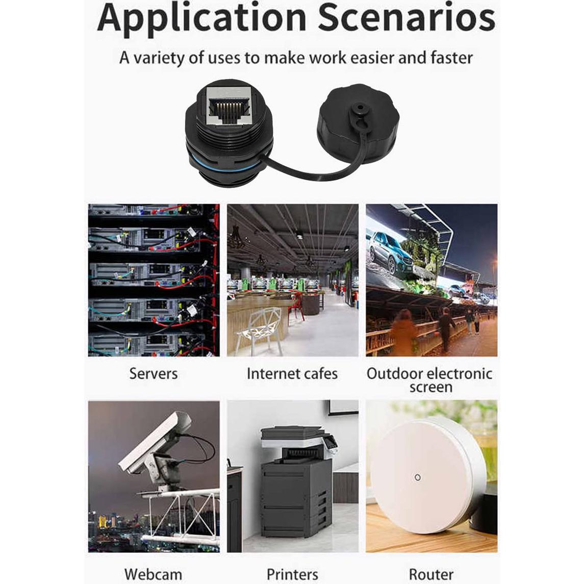 Conector RJ45 Hembra a Hembra Blindado IP68 PENGLIN 5PCS