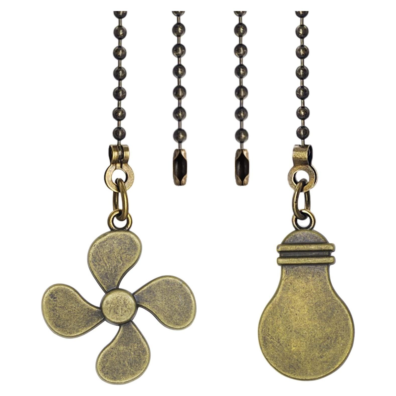 Juego de cadenas de tirón bronce antiguo ELFCAB 30.48 cm 2 piezas