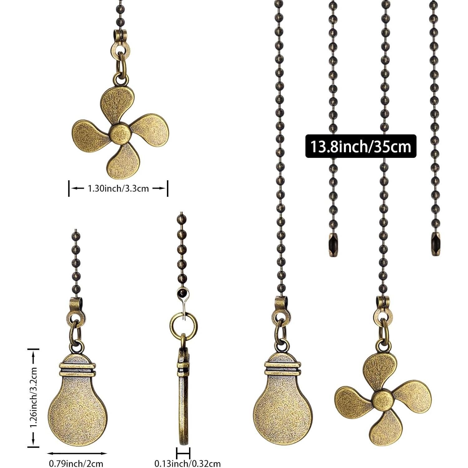 Juego de cadenas de tirón bronce antiguo ELFCAB 30.48 cm 2 piezas