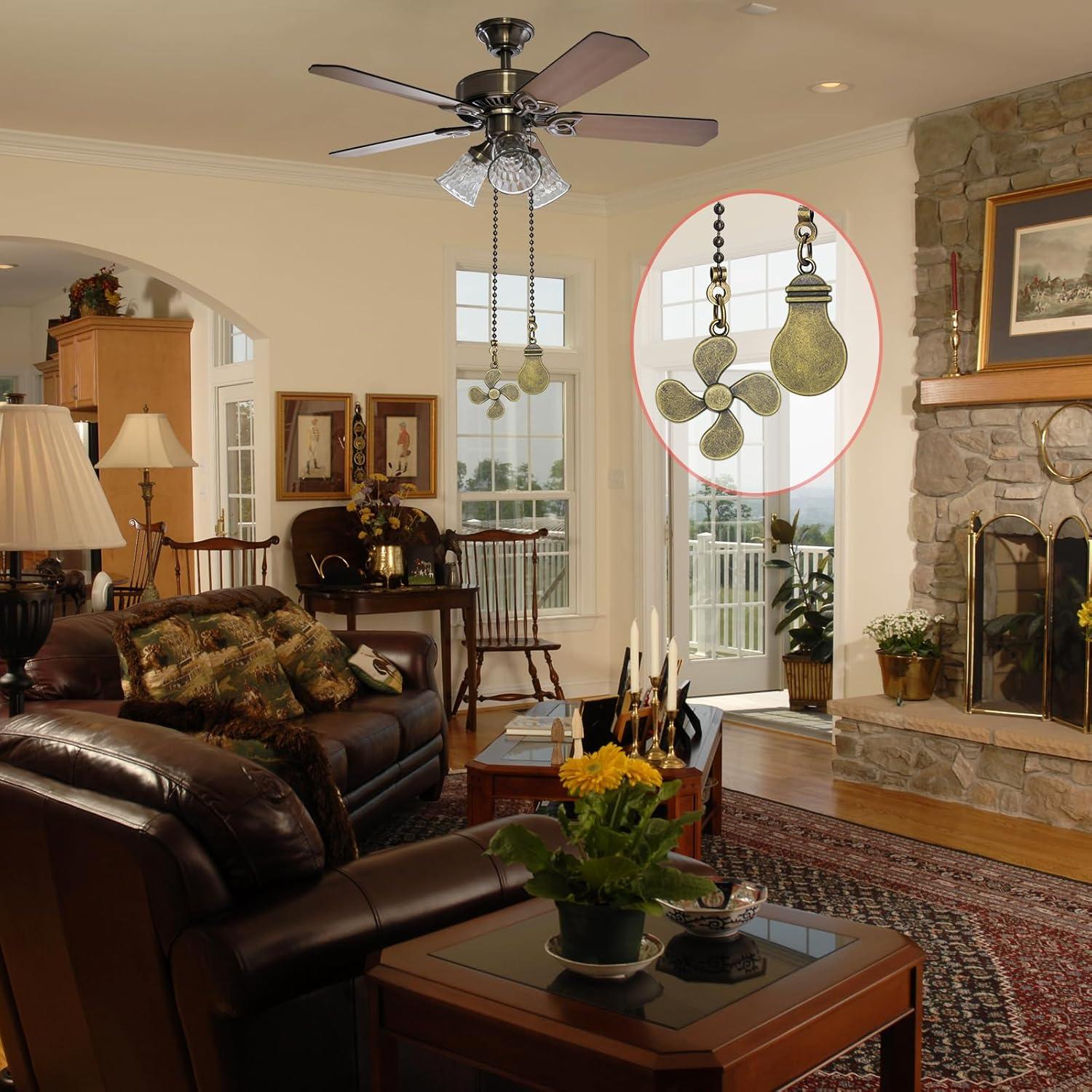 Juego de cadenas de tirón bronce antiguo ELFCAB 30.48 cm 2 piezas