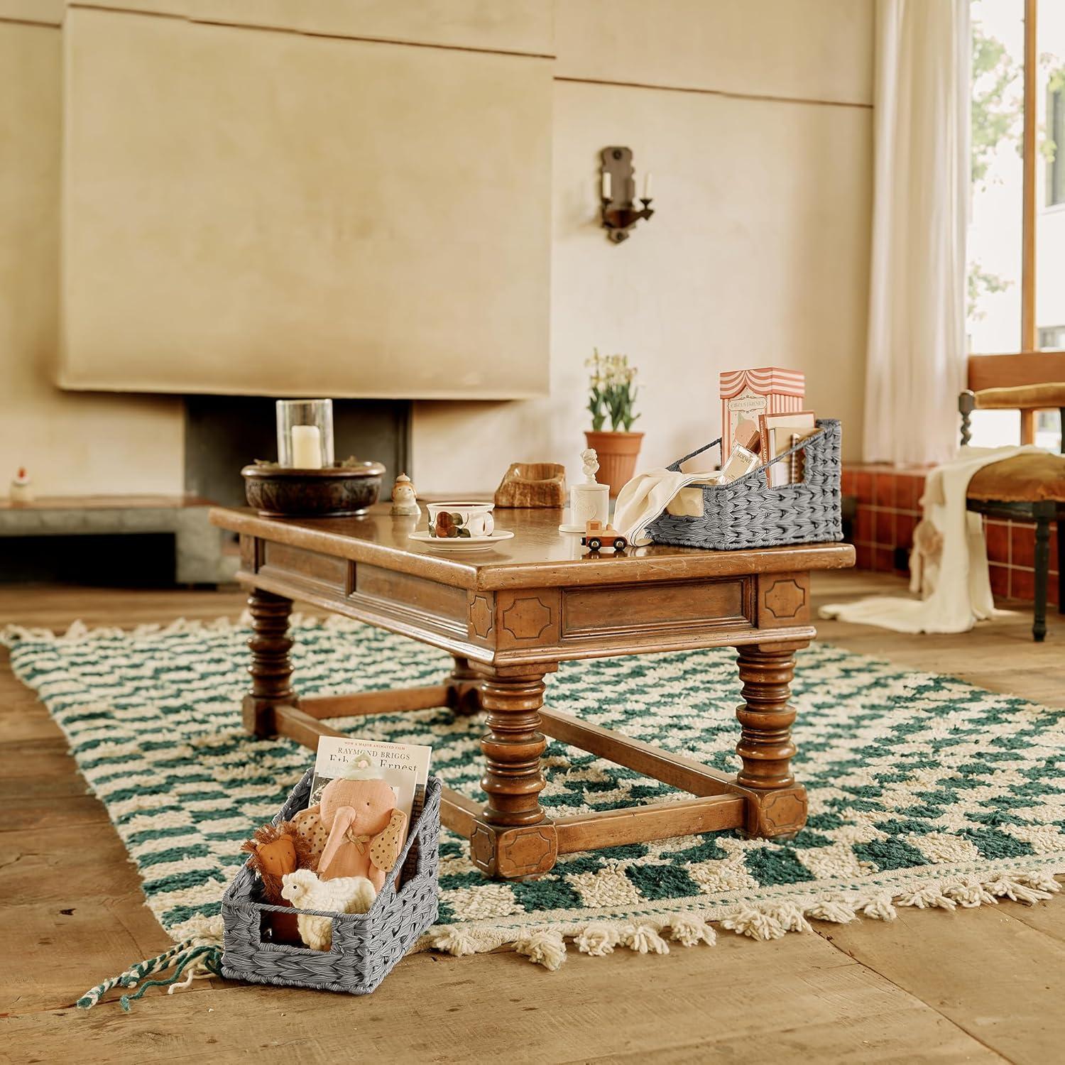 Cestas de Mimbre GRANNY SAYS Trapezoidales 2 Piezas Gris