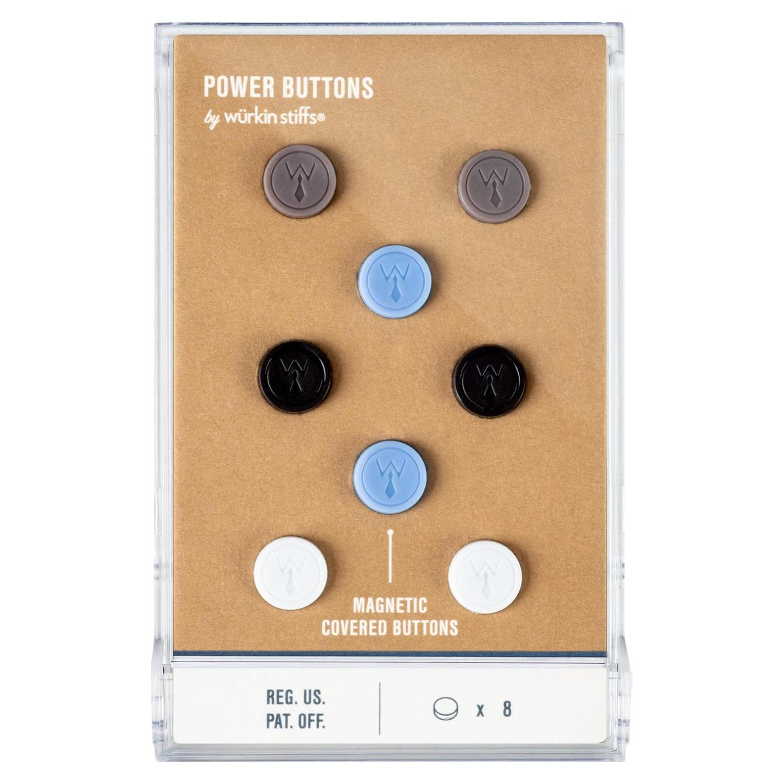 Botones Magnéticos Wurkin Stiffs - Paquete de 8 para Cuellos