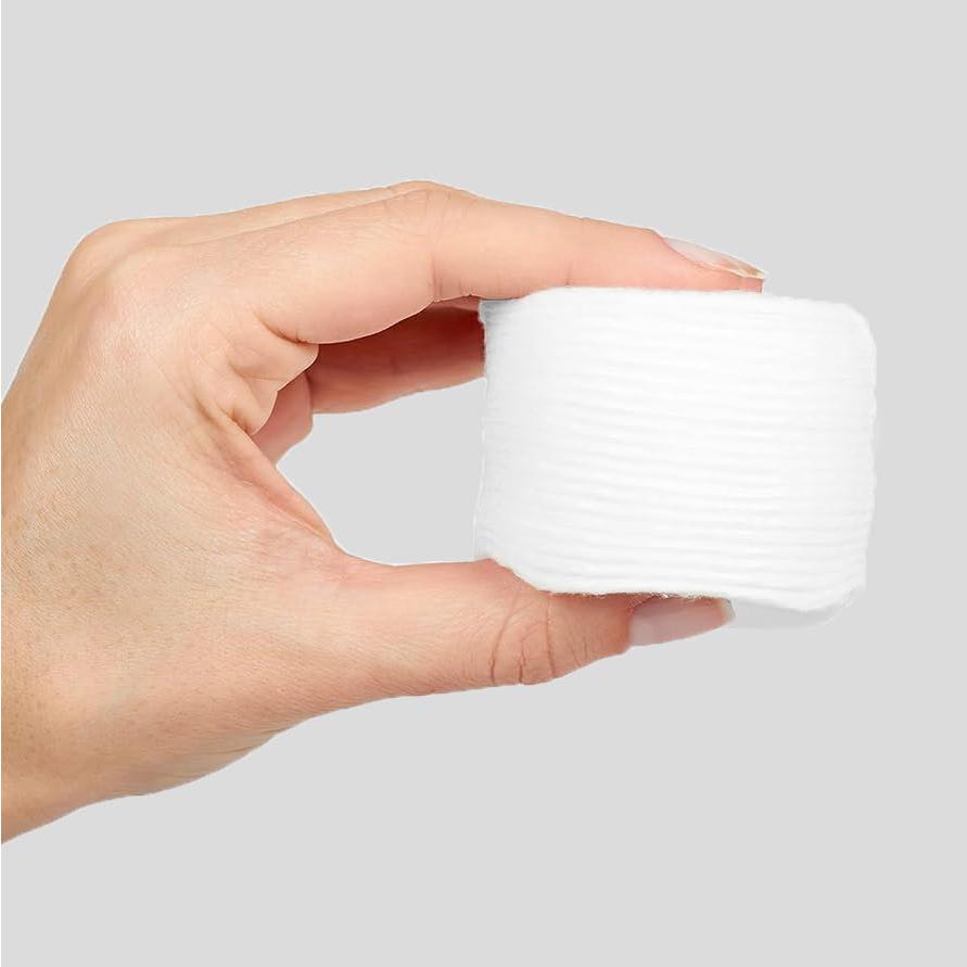Amazon Basics Hypoallergenic 100% Cotton Rounds for Makeup Removal and Skincare, 100 Count, 1 Pack