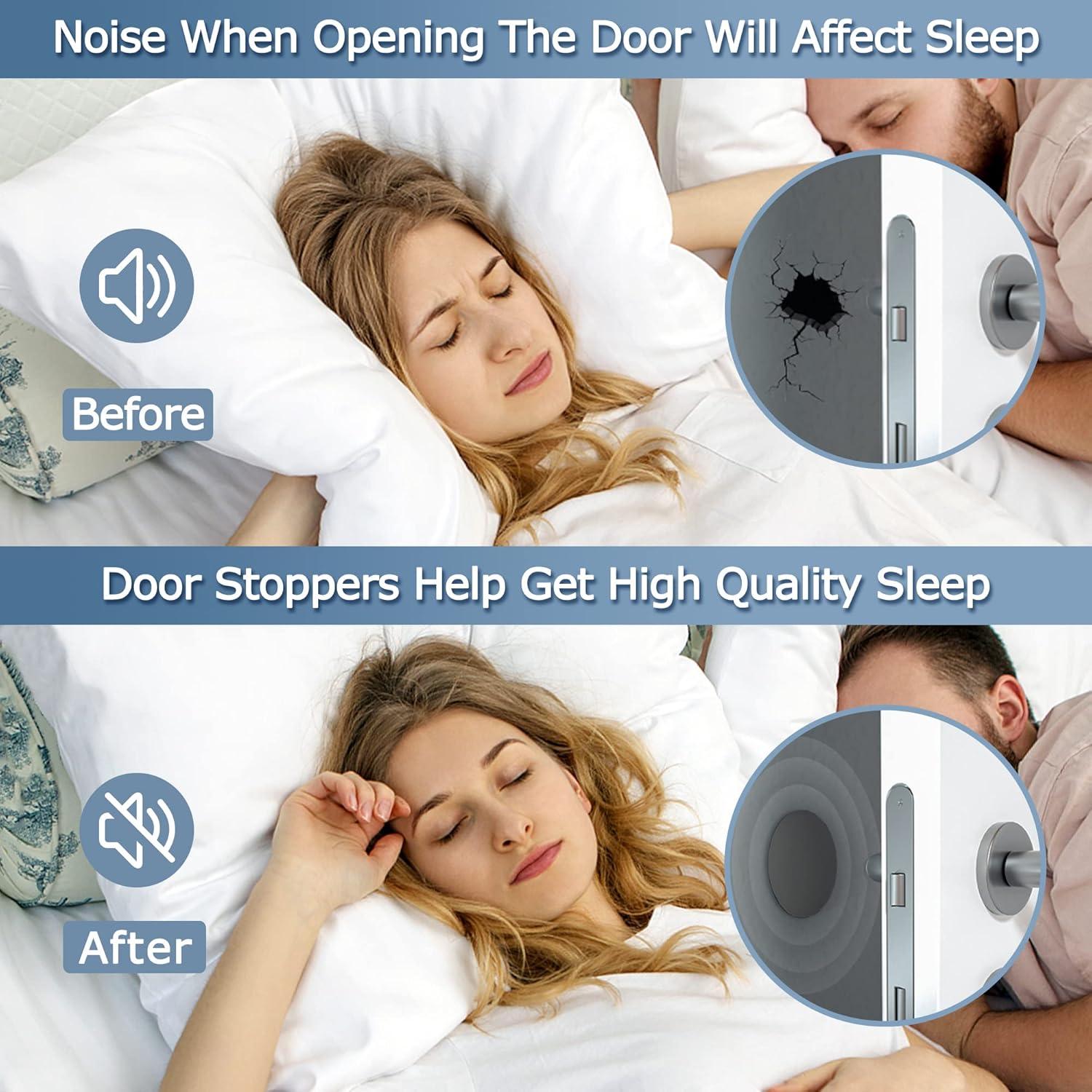 Topes de Puerta XoYoZo Silicona Autoadhesivos 4.5cm - Negro