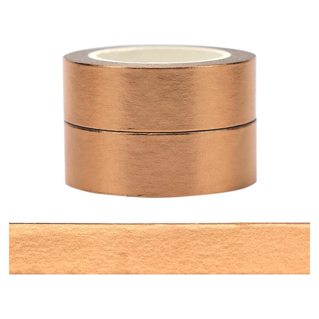 Cinta Washi de Foil de Bronce NatSumeBasics 2pcs 15mm x 10m
