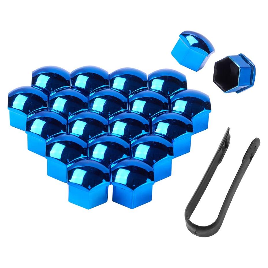 Cubiertas de Tuerca de Rueda 17mm Blueshyhall - Paquete de 20 Azul