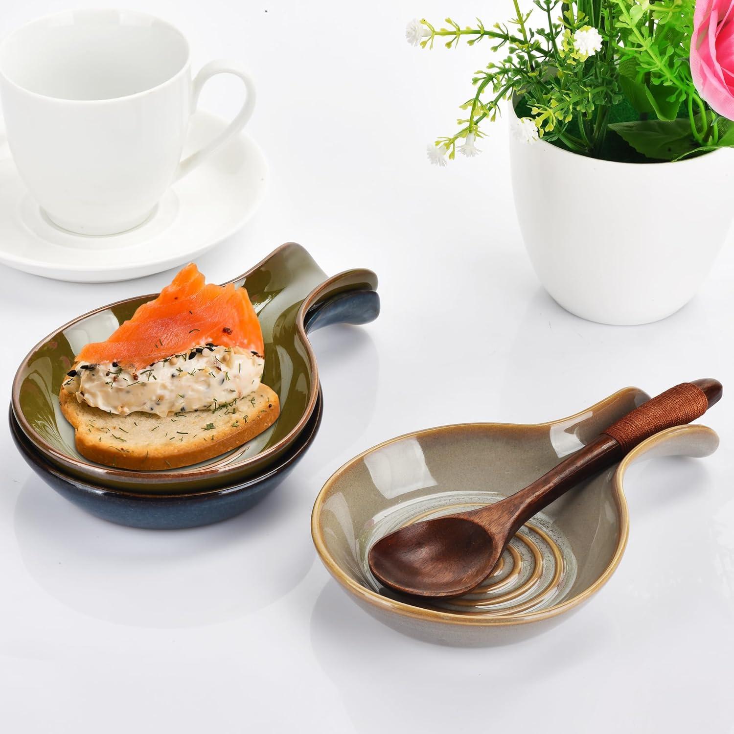 Soporte de Cuchara de Cerámica BUYNEED 17.5 cm Azul