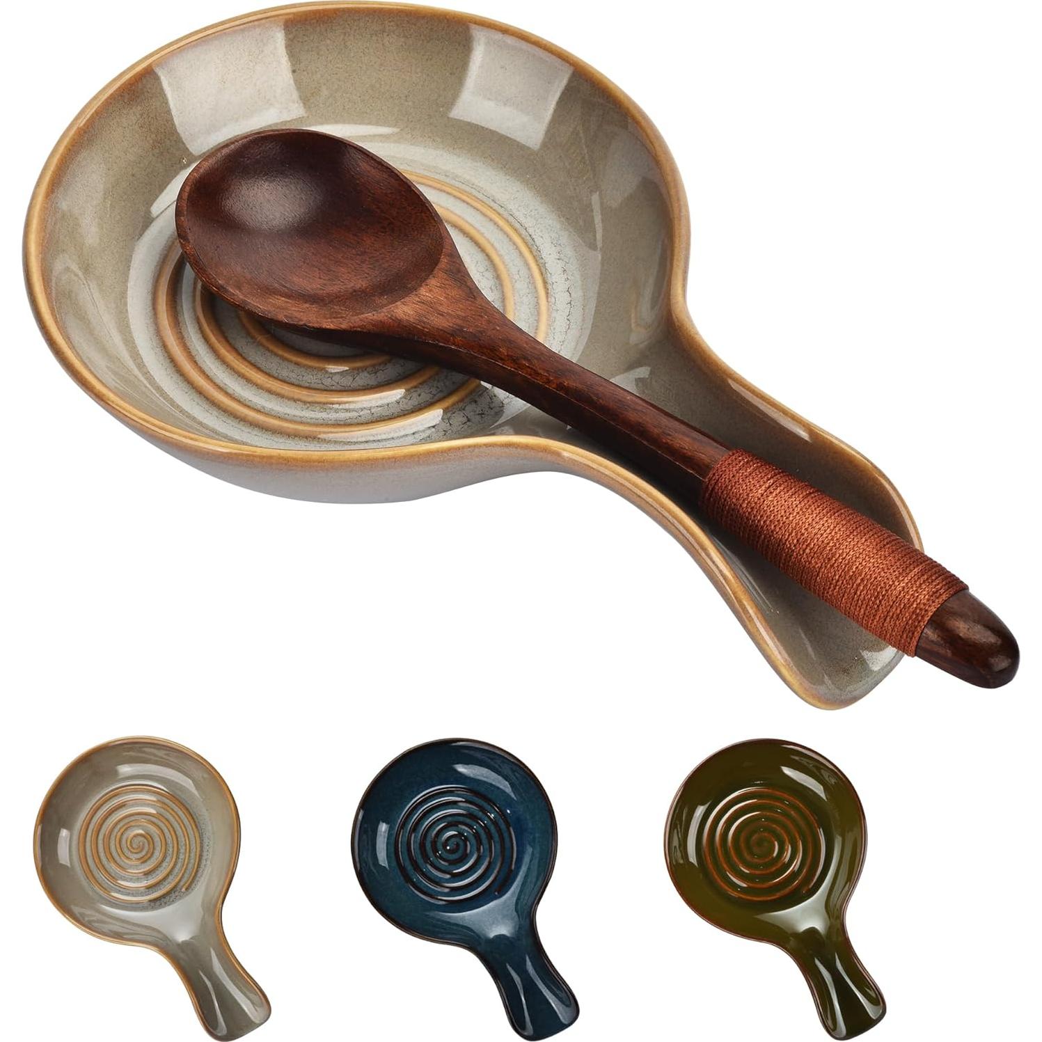 Soporte de Cuchara de Cerámica BUYNEED 17.5 cm Azul