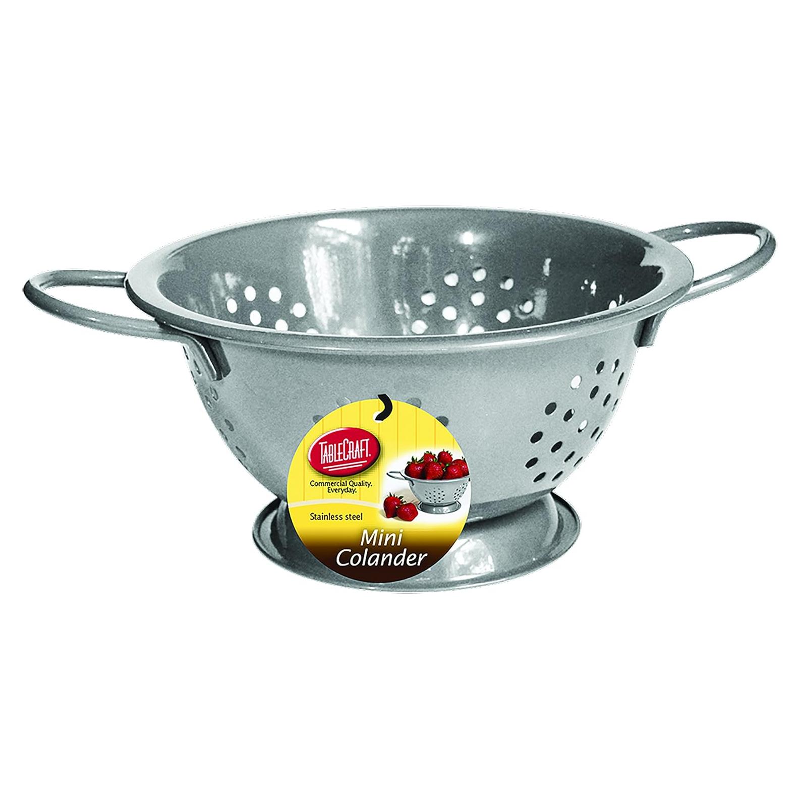 Colador Mini Tablecraft 0.75 cuartos Acero Inoxidable Plata