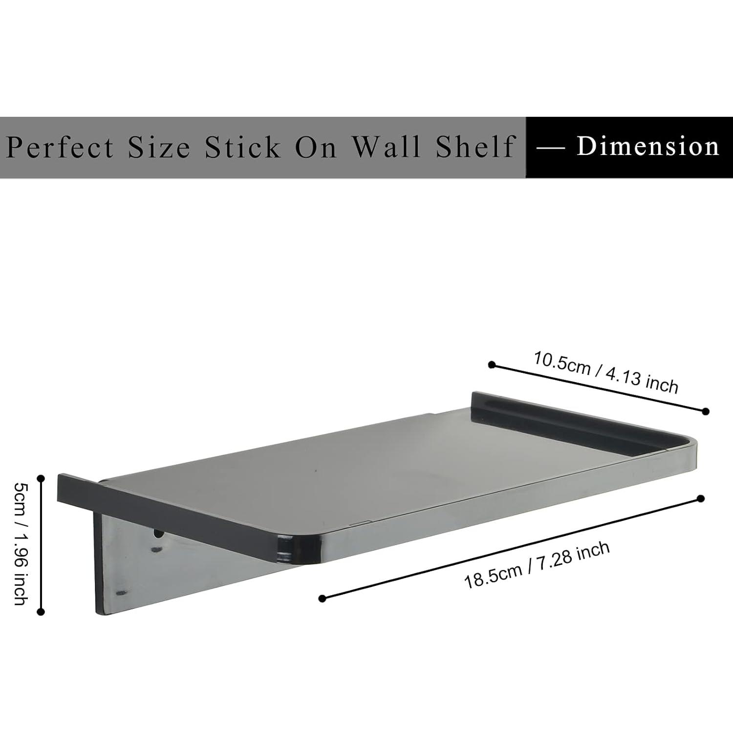 Estante de Pared Flotante JDYOOMI Negro 18.5x10.8cm Duradero