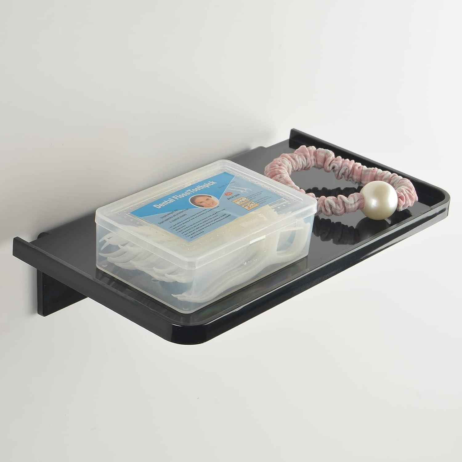 Estante de Pared Flotante JDYOOMI Negro 18.5x10.8cm Duradero