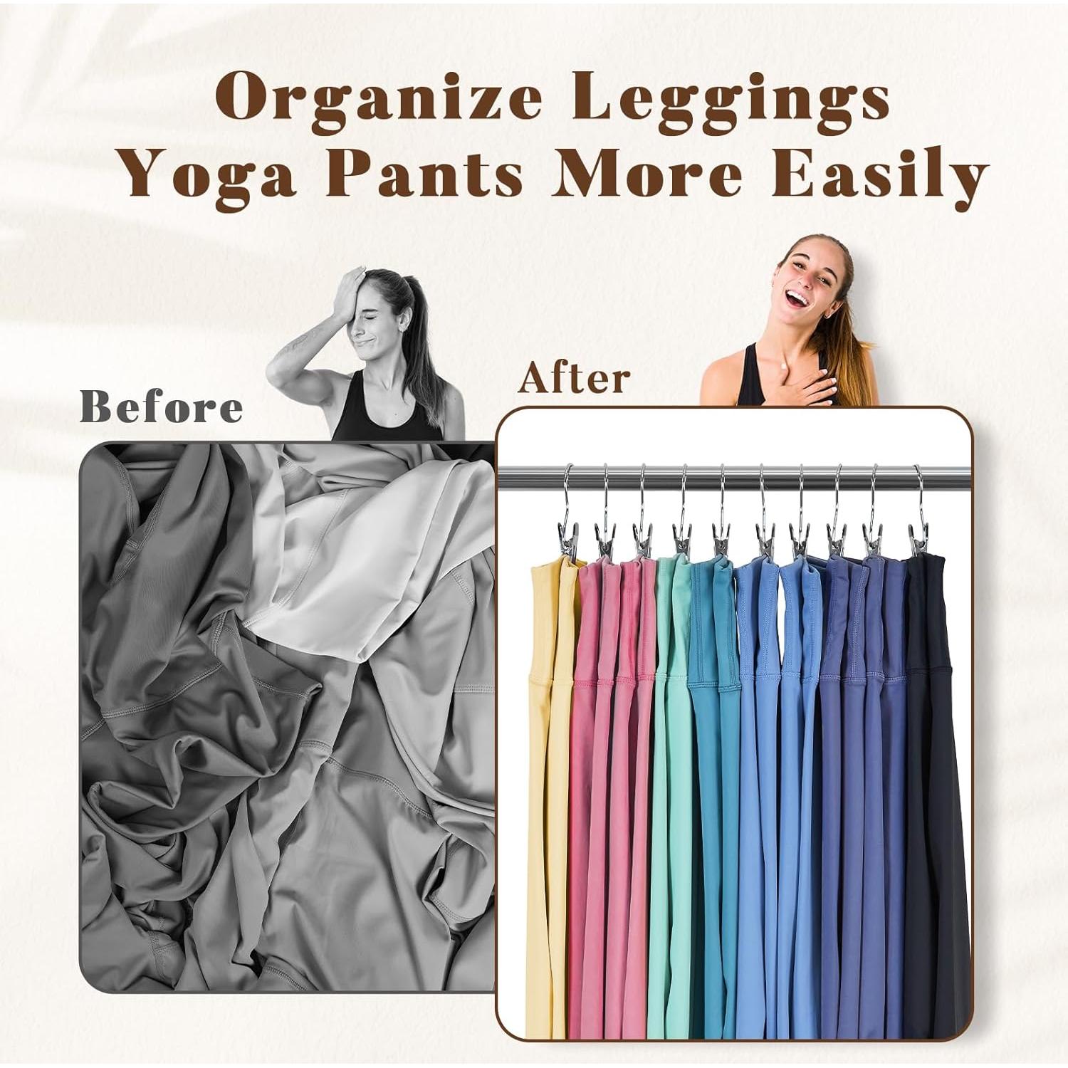 Organizador de Leggings HOUSE DAY - 10 Perchas de Metal con Clips