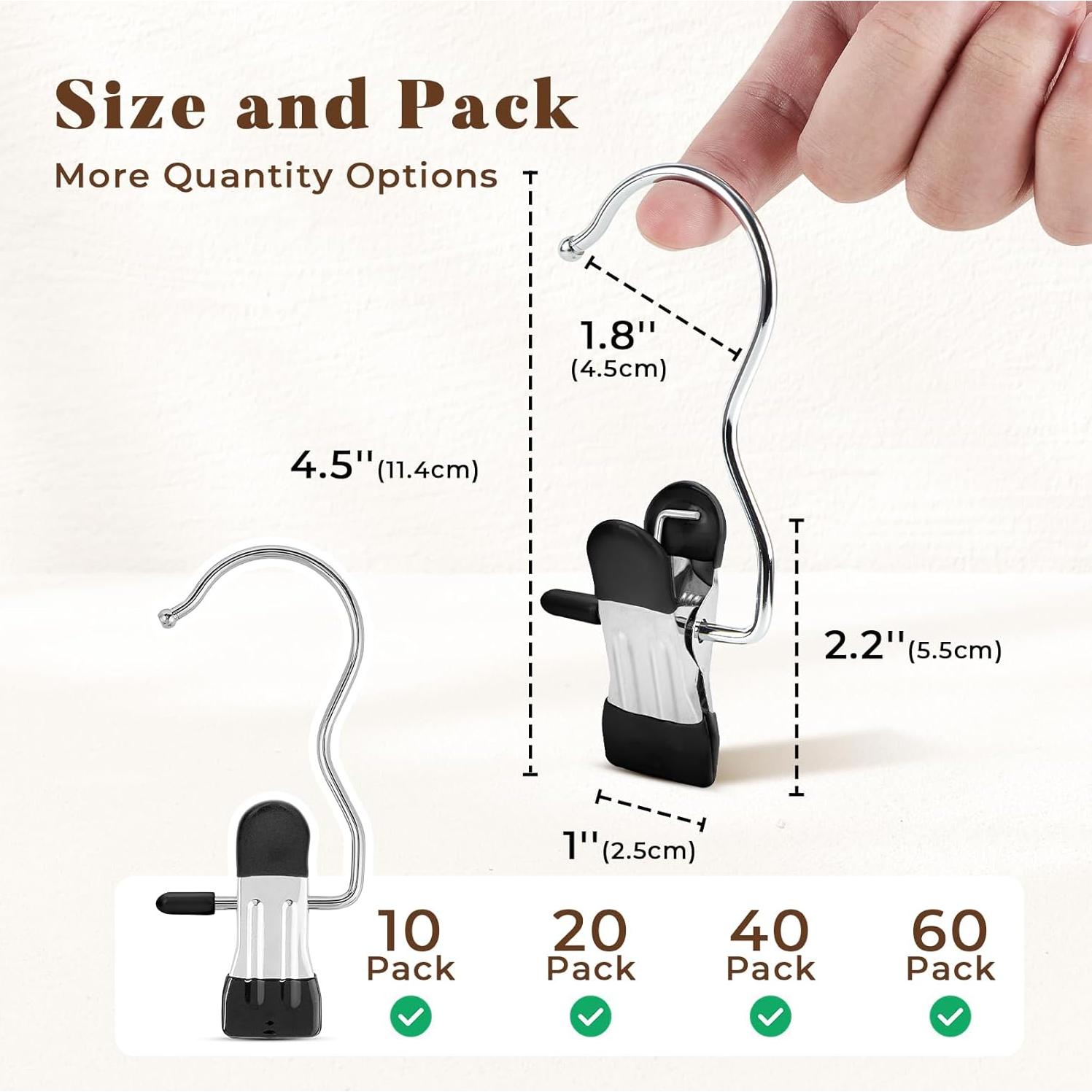 Organizador de Leggings HOUSE DAY - 10 Perchas de Metal con Clips