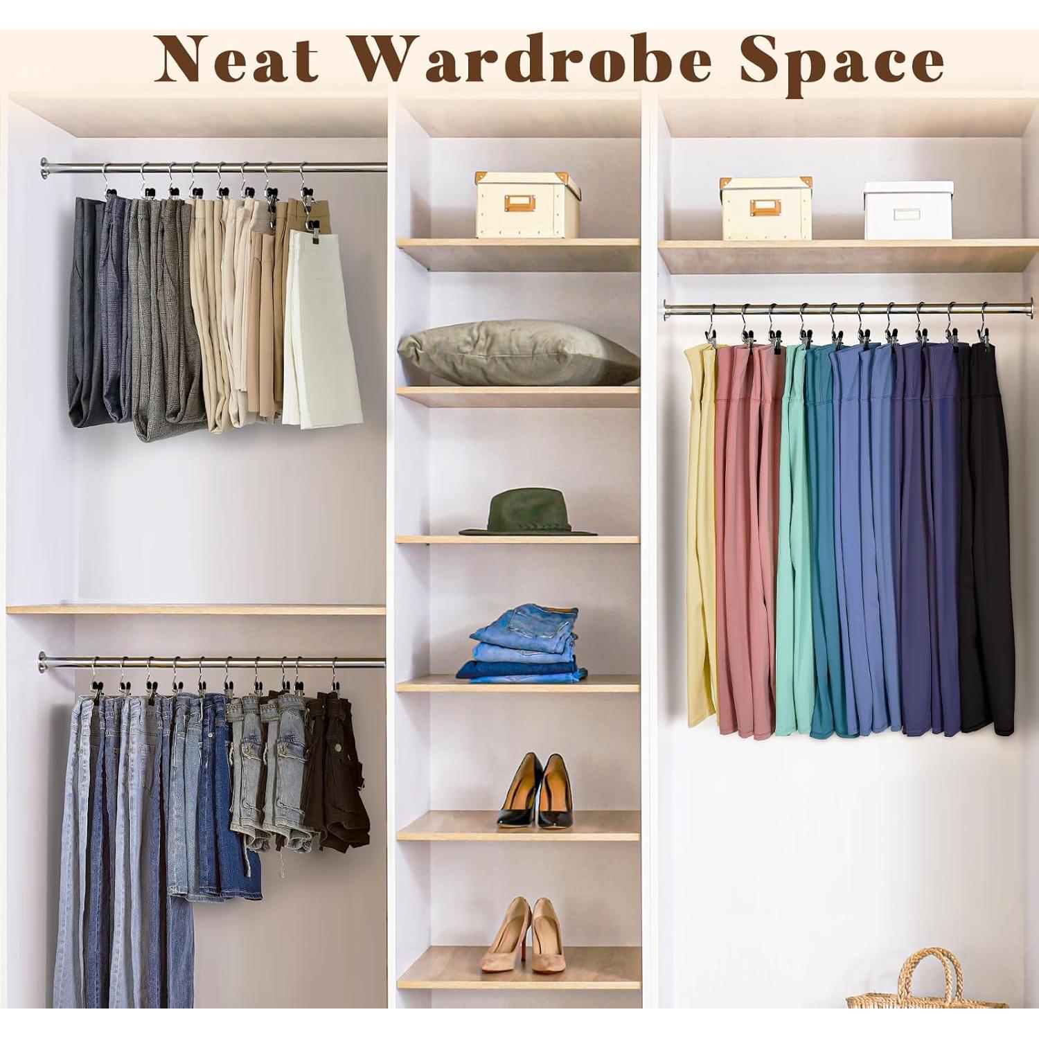 Organizador de Leggings HOUSE DAY - 10 Perchas de Metal con Clips