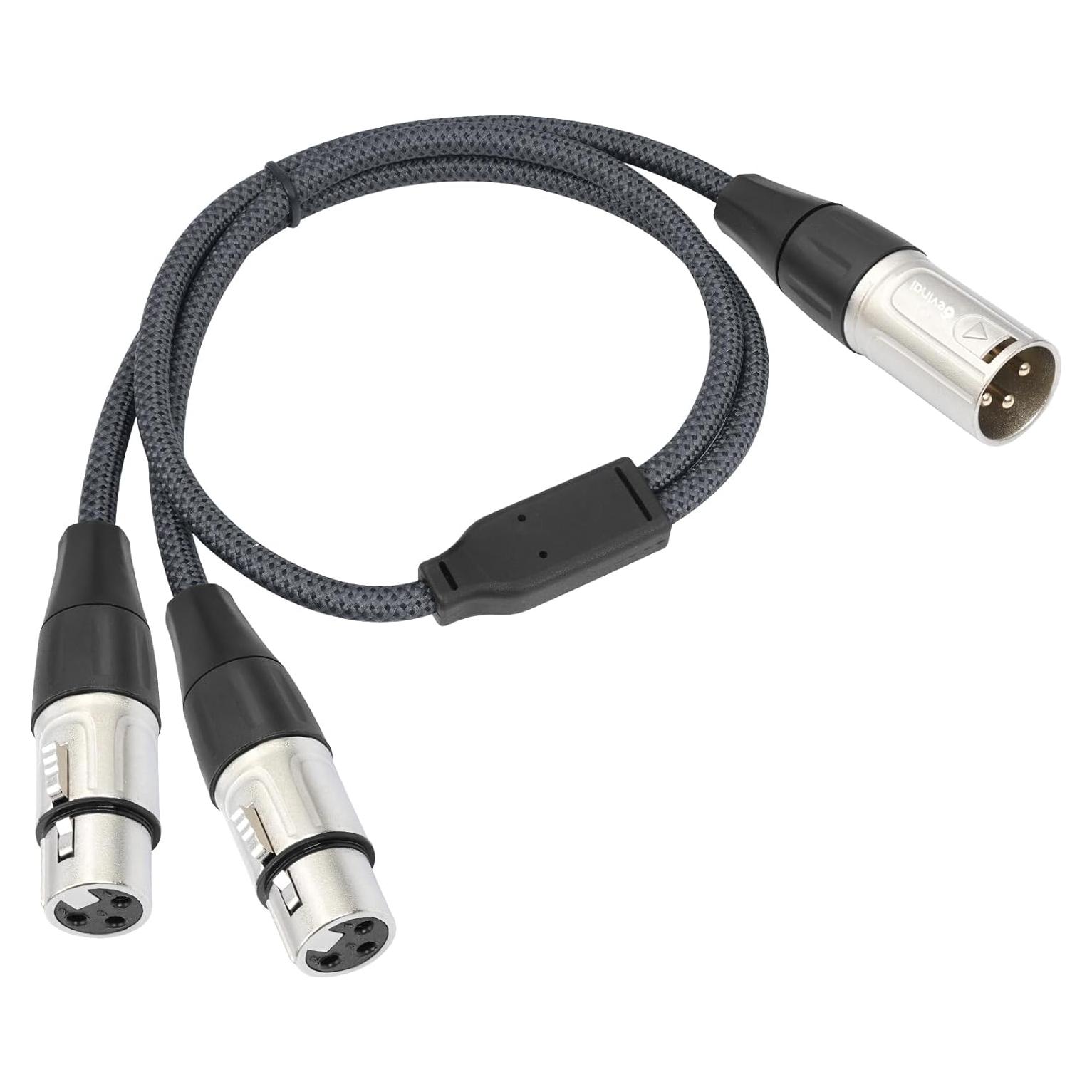 Cable Divisor XLR Devinal 2 Femenino a 1 Masculino 0.61 m