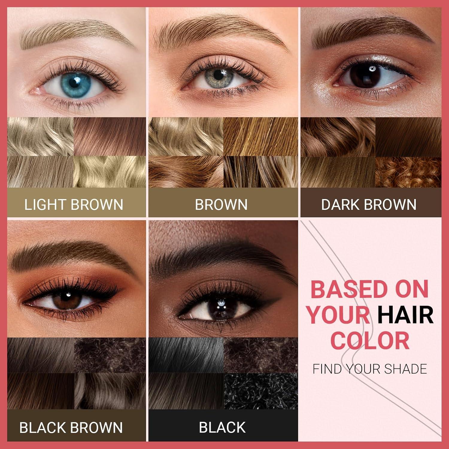 Lápiz de Cejas Curvado iMethod - Marrón Claro, Doble Extremo