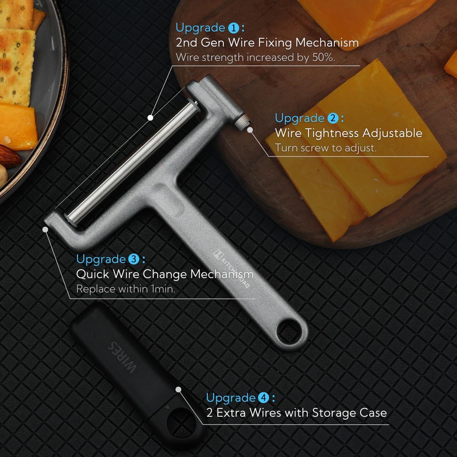 Cortador de Queso KITCHENDAO KD20297S Ajustable y Apto Lavavajillas