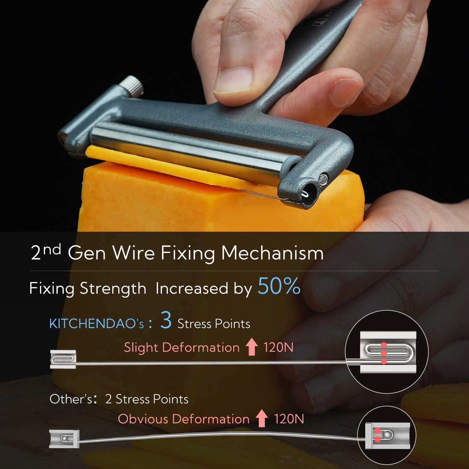 Cortador de Queso KITCHENDAO KD20297S Ajustable y Apto Lavavajillas