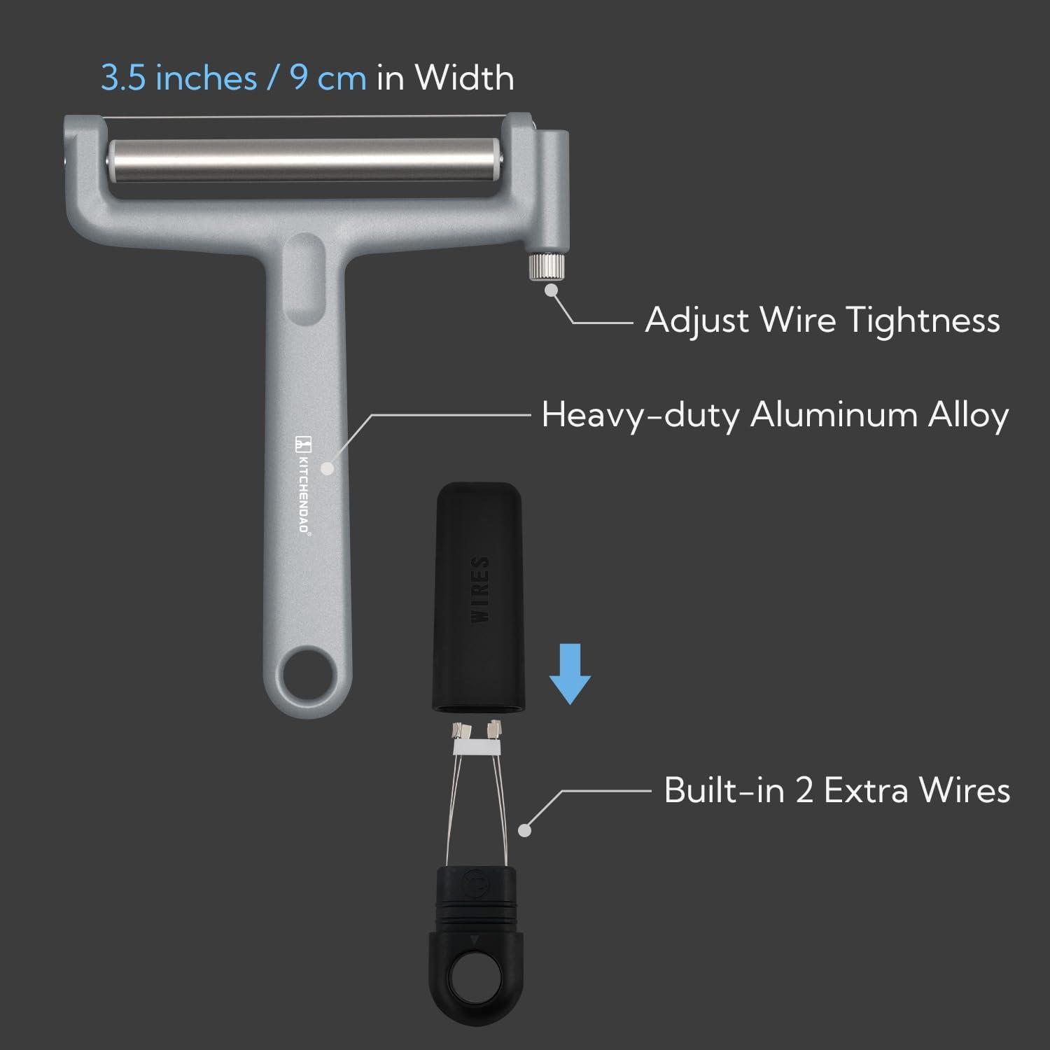 Cortador de Queso KITCHENDAO KD20297S Ajustable y Apto Lavavajillas