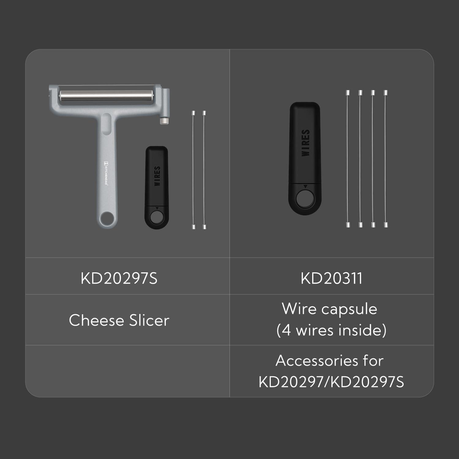 Cortador de Queso KITCHENDAO KD20297S Ajustable y Apto Lavavajillas