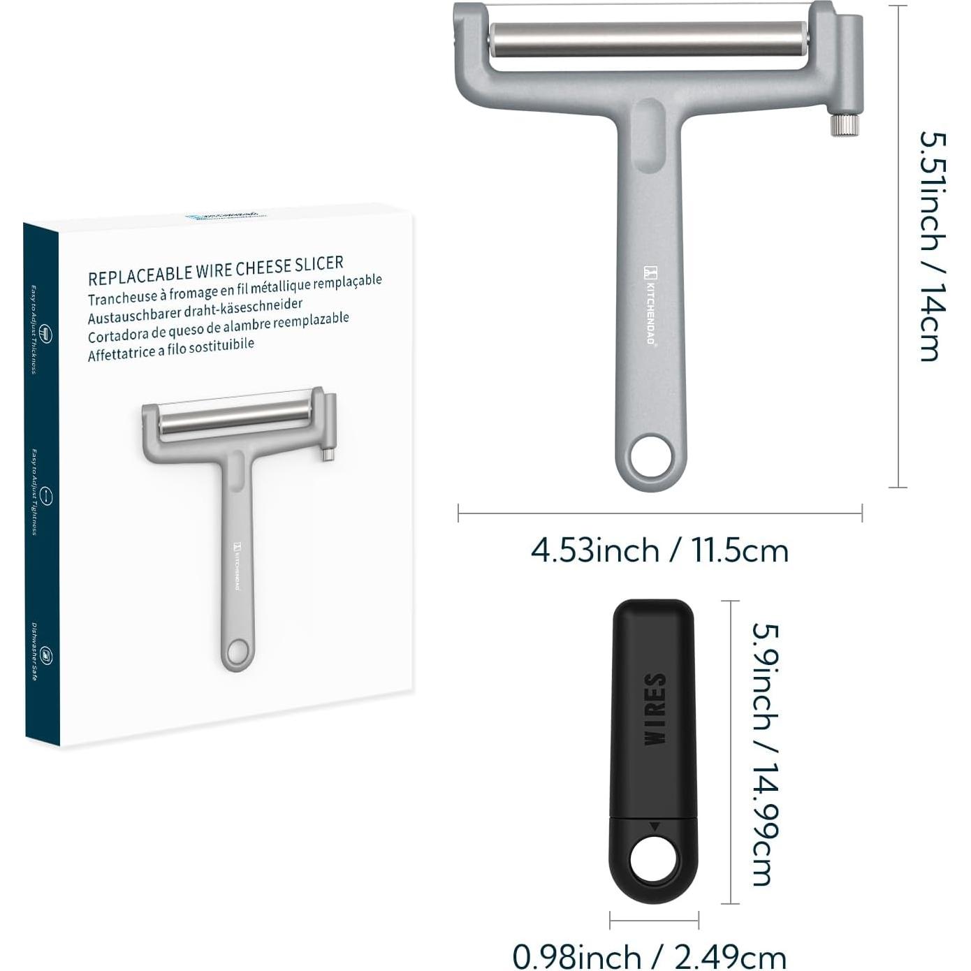 Cortador de Queso KITCHENDAO KD20297S Ajustable y Apto Lavavajillas