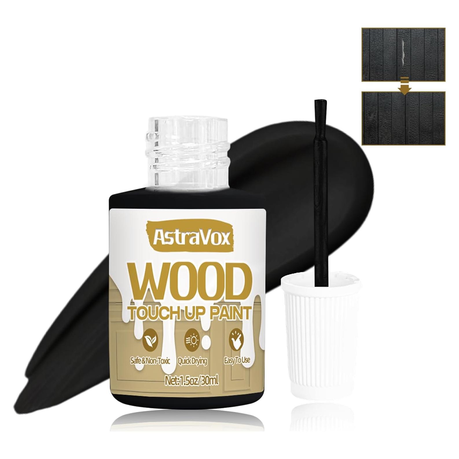 Pintura de Reparación de Madera AstraVox 1.5 Oz Negra Brillante