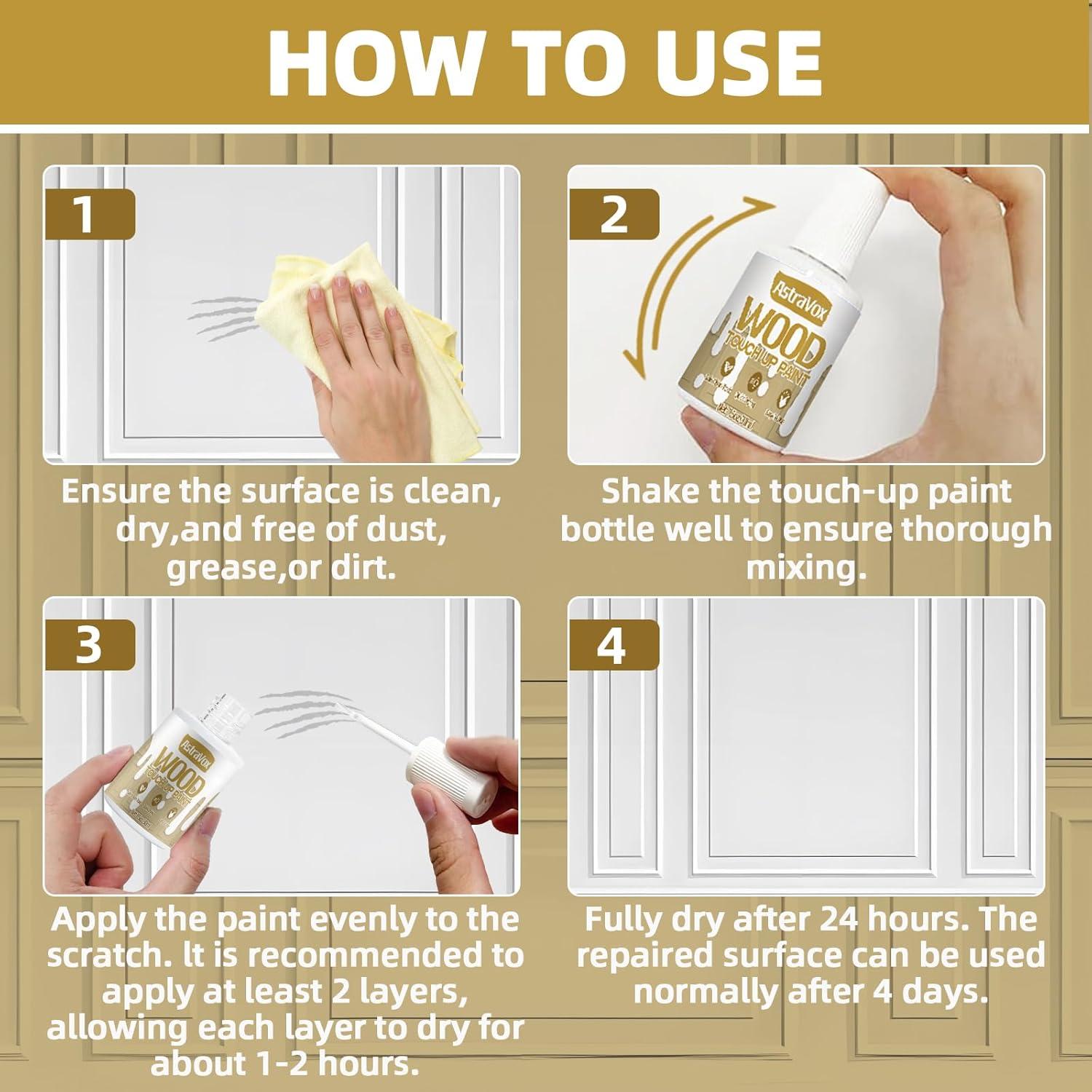 Pintura de Reparación de Madera AstraVox 1.5 Oz Negra Brillante