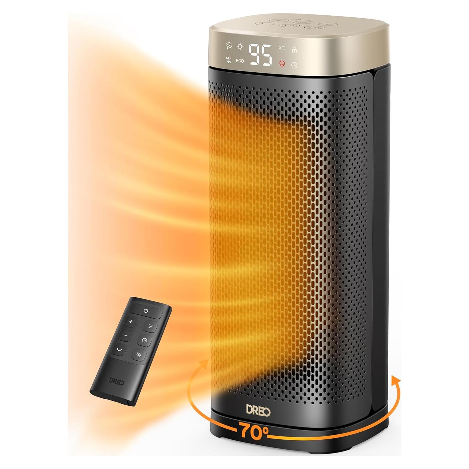 Calentador Eléctrico Dreo PTC Torre 700-1500W Oscilante 70°