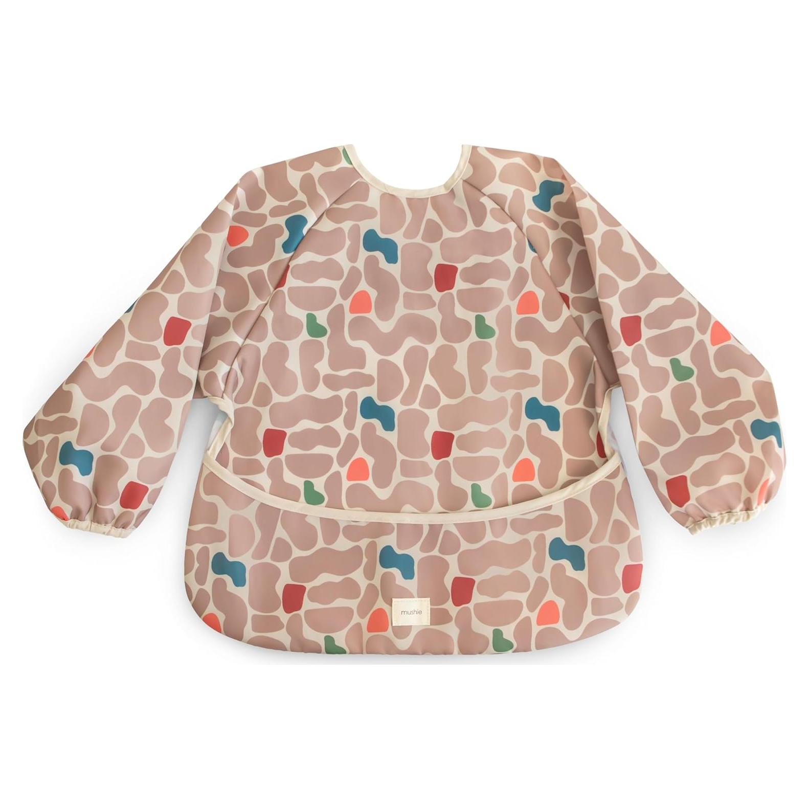 Babero de Manga Larga Mushie para Bebés 6-24 Meses Resistente al Agua