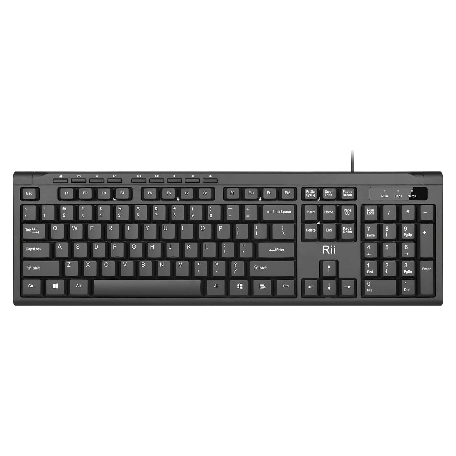 Teclado Rii RK907 USB Compacto para Mac y PC - Negro