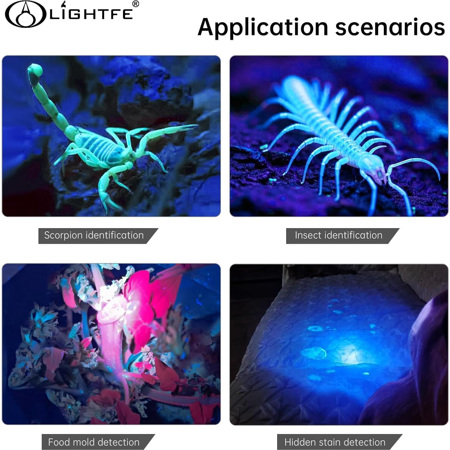 Linterna UV Recargable LIGHTFE Mini05D 365nm Compacta