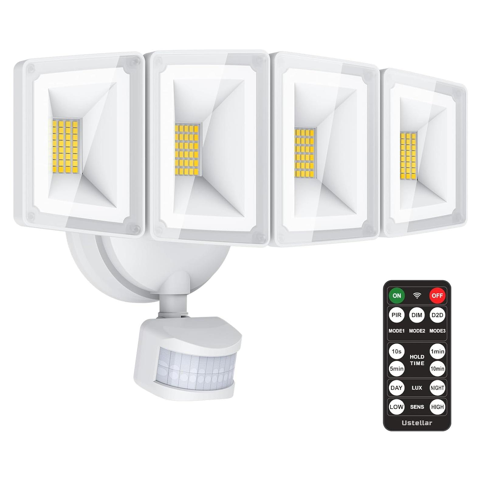 Luz de Seguridad LED USTELLAR 100W 10000LM con Sensor y Control Remoto