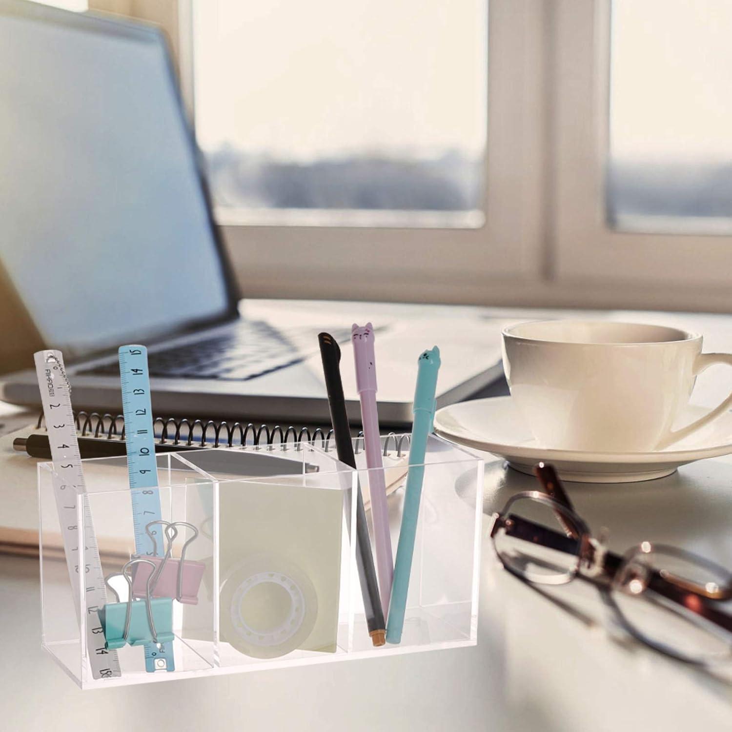 Organizador de Brochas de Maquillaje Tbestmax Transparente 22x9x7cm