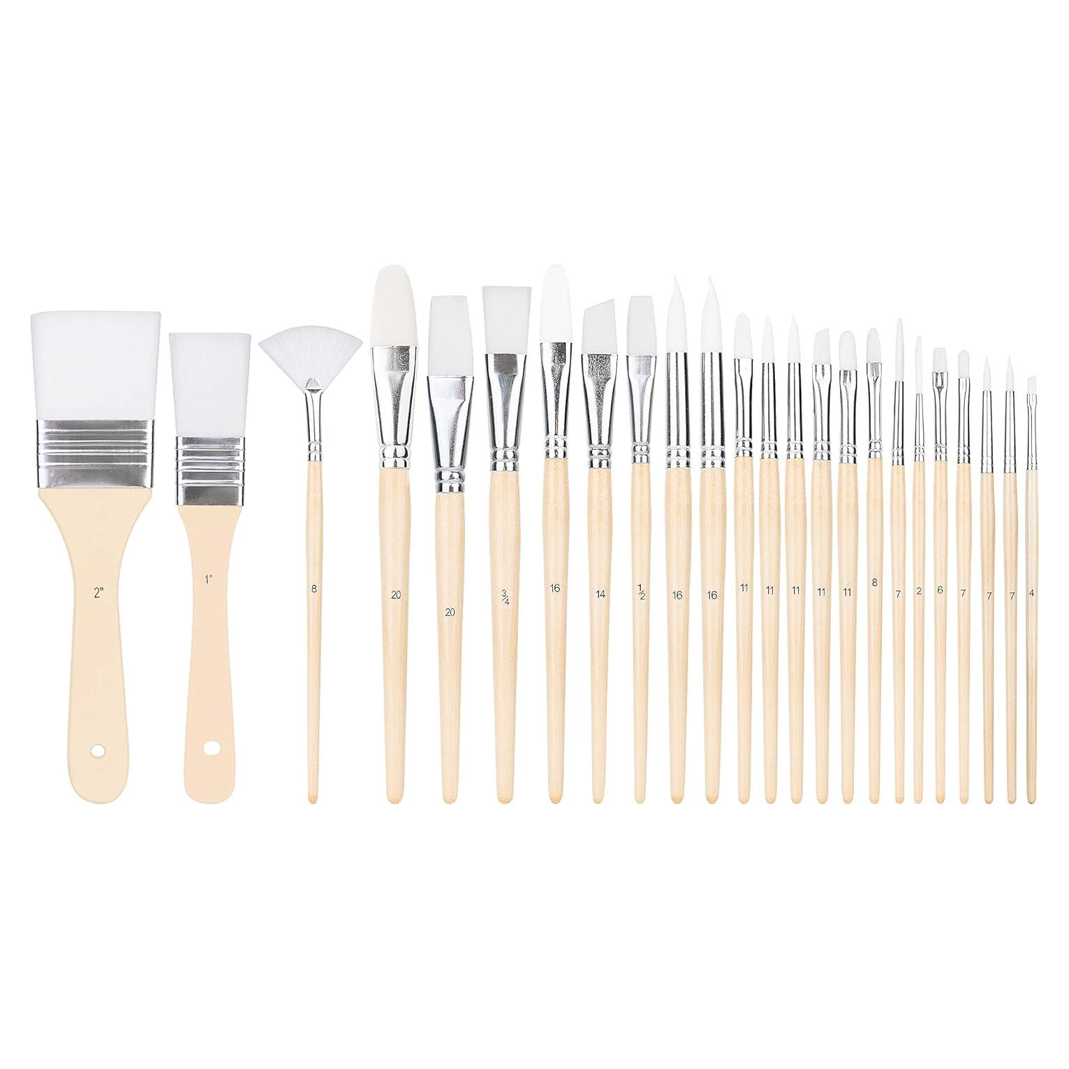 Pinceles de Pintura Amazon Basics 24 Piezas Multiusos